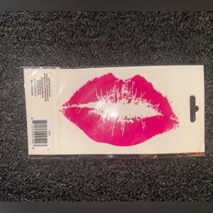 Pink Lip Print Sticker